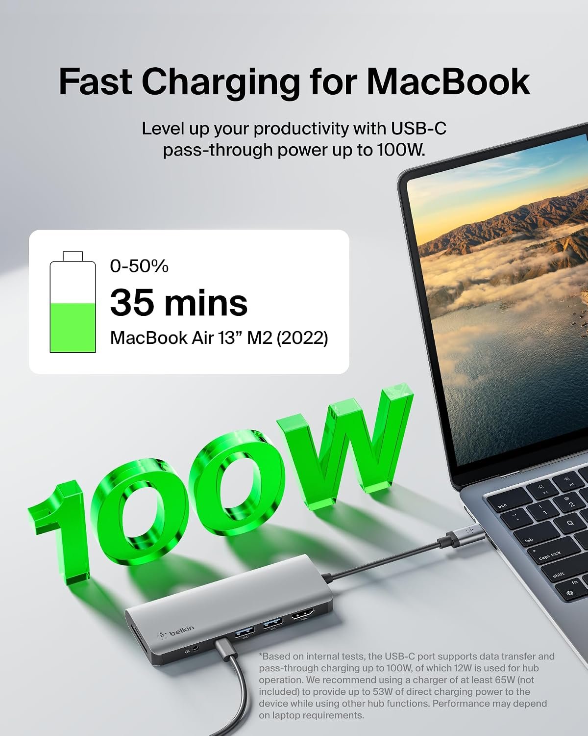 Belkin USB-C 7-in-1 Multiport Hub 4K HDMI 100W PD - Image 5