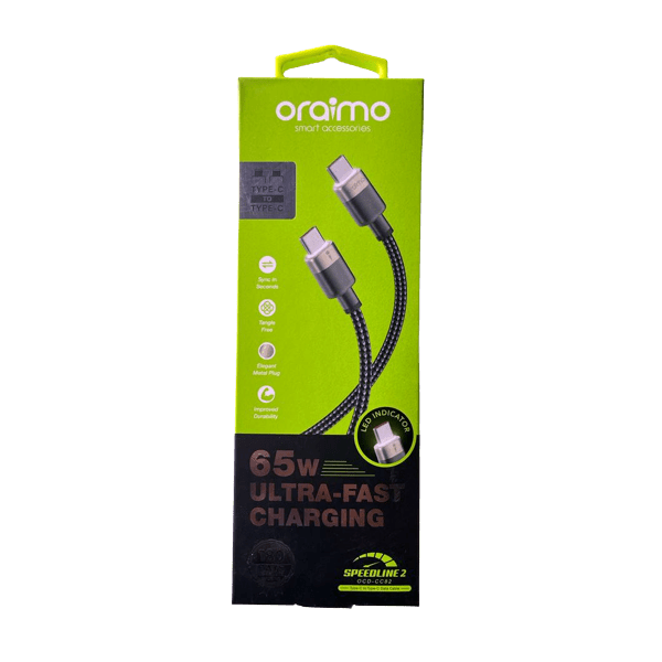 Oraimo Ocd-Cc82 65W Charging Cable C To C