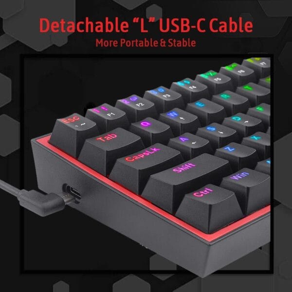 Redragon K617 Fizz Wired RGB Gaming Keyboard - Image 2