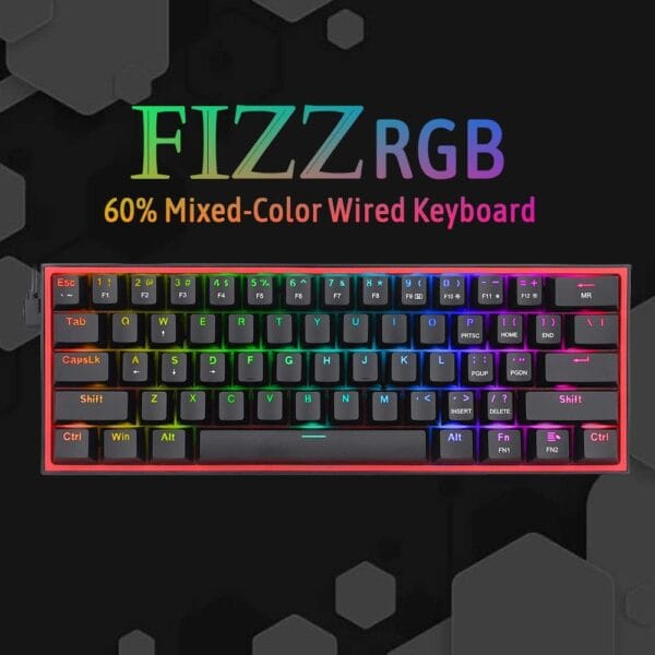 Redragon K617 Fizz Wired RGB Gaming Keyboard - Image 3