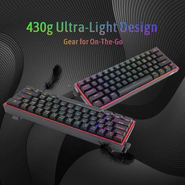 Redragon K617 Fizz Wired RGB Gaming Keyboard - Image 4