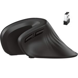 iClever TM209G Ergonomic Wireless Vertical Mouse | 2.4GHz Optical Mouse with USB Receiver