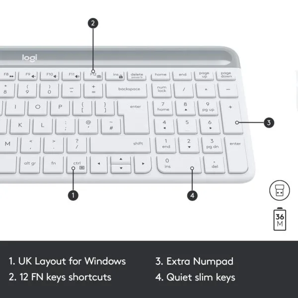 Logitech MK470 Slim Wireless Keyboard and Mouse - Image 2