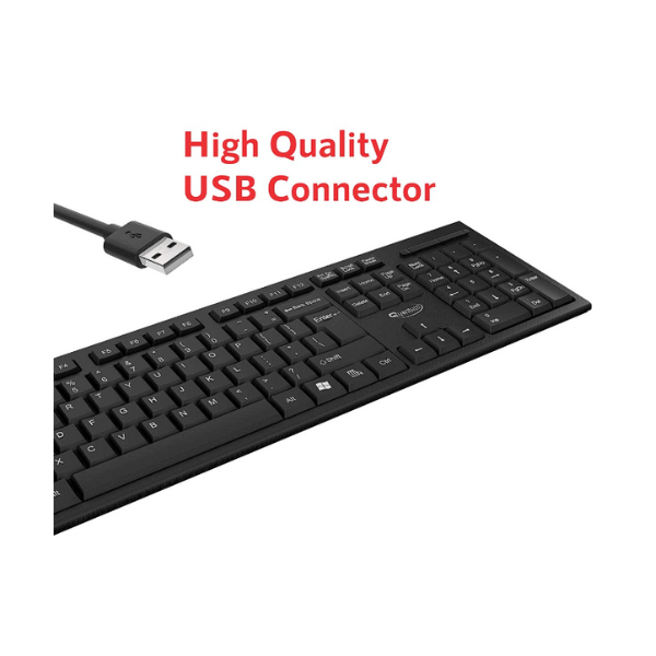 Quantum Qhm-7406 Full Sized Keyboard With Rupee Symbol, Hot Keys And 3