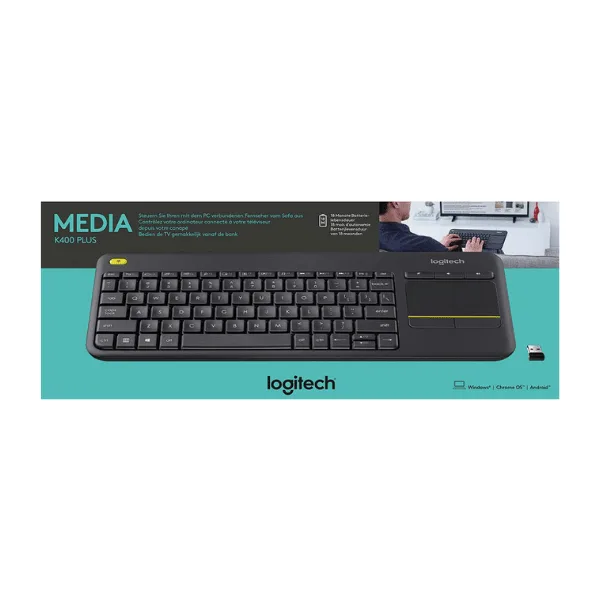 Logitech K400 Plus Wireless Touch TV Keyboard - Image 2