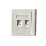 Network Face plate 2 port Double RJ45 / RJ11 ( 5pc Pack )