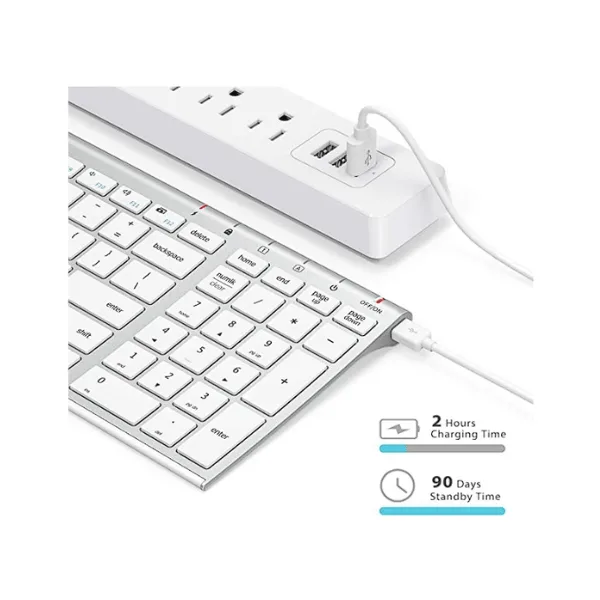 iClever Wireless Keyboard With Number Pad Rechargeable Keyboard BK10 - Image 3