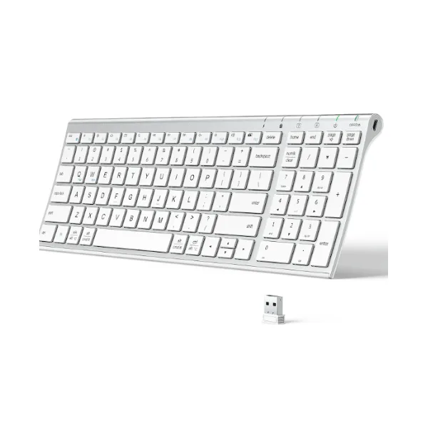 iClever Wireless Keyboard With Number Pad Rechargeable Keyboard BK10