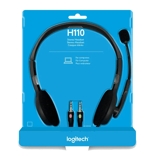 Logitech H110 Wired Headset with noise-cancelling - Image 2