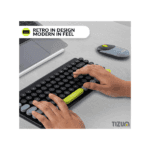 Tizum 2.4 GHz Retro Wireless Keyboard & Optical Mouse Combo