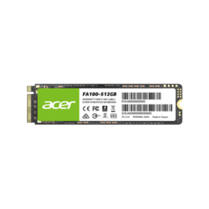 Acer FA100 512GB PCIe Gen3 x4 NVMe 3D NAND SSD M.2 Internal SSD