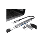Amazon Basics 4-in-1 USB Hub with Type C Multiport Adapter