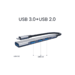 Amazon Basics 4-in-1 USB Hub with Type C Multiport Adapter