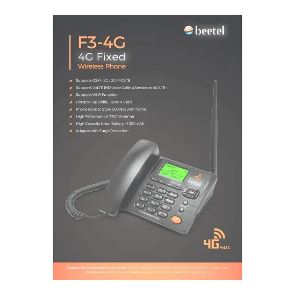 Beetel F3 4G Fixed Landline Wireless Phone (2)