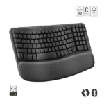 Logitech Wave Keys Wireless Ergonomic Keyboard with Cushioned Palm Rest (1) Logitech Wave Keys Wireless Ergonomic Keyboard with Cushioned Palm Rest (4)