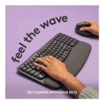 Logitech Wave Keys Wireless Ergonomic Keyboard with Cushioned Palm Rest (2) Logitech Wave Keys Wireless Ergonomic Keyboard with Cushioned Palm Rest (4)