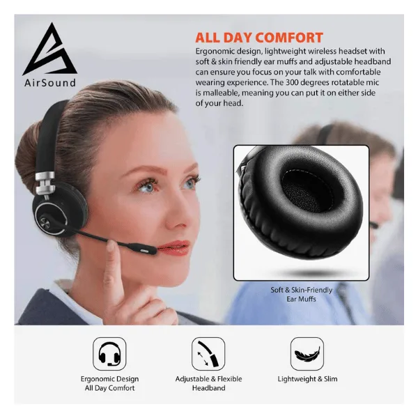 AirSound M91 Pro Bluetooth Wireless Over Ear Headphones (3)