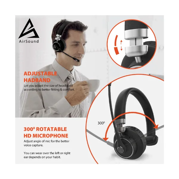 AirSound M91 Pro Bluetooth Wireless Over Ear Headphones (3)