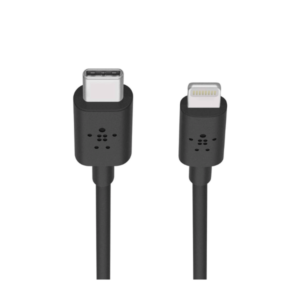 Belkin USB-C to Lightning Cable for iPhone 4 Feet (1.2 Meters) - Black (1)