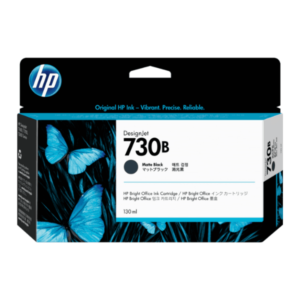 HP 730B 130-ml Matte Black DesignJet Ink Cartridge (3ED45A)