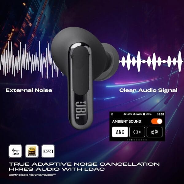 JBL Live Beam 3 True Wireless Noise Cancelling Closed-Stick Earbuds - Image 3
