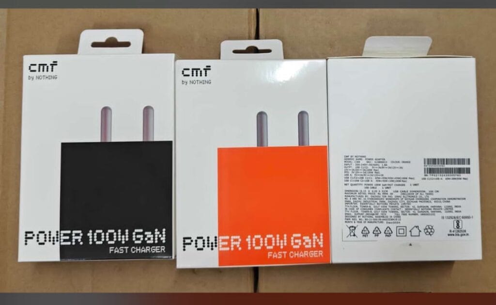 CMF by Nothing 100 W Power GaN 5 A 3 Port Mobile Charger