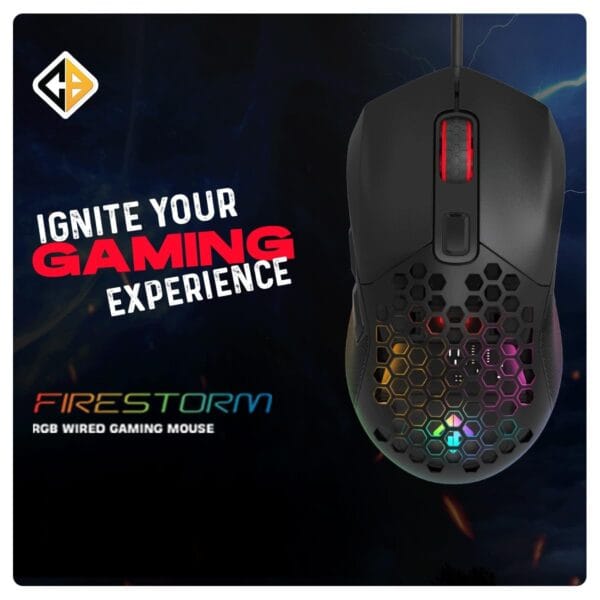 Cosmic Byte Firestorm RGB Wired Gaming Mouse - Image 2