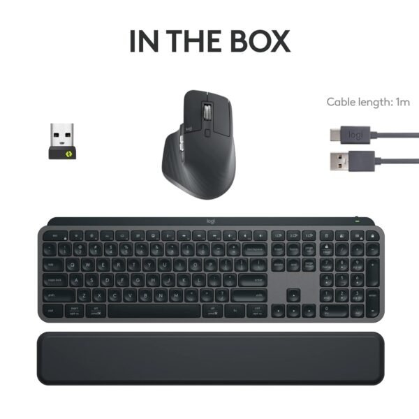 Logitech MX Keys S Combo - Performance Wireless Keyboard and Mouse with Palm Rest - Image 2