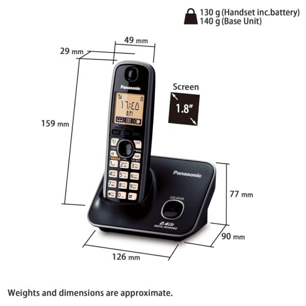 Panasonic KX-TG3711SX Single Line 2.4GHz Digital Cordless Phone - Image 2