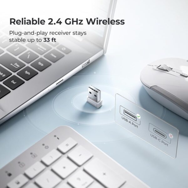 iClever GK08 Wireless Keyboard and Mouse Combo - Image 2