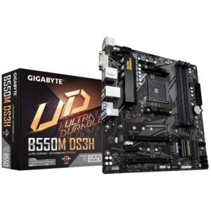 GIGABYTE B550M DS3H Ultra Durable Micro ATX Motherboard.