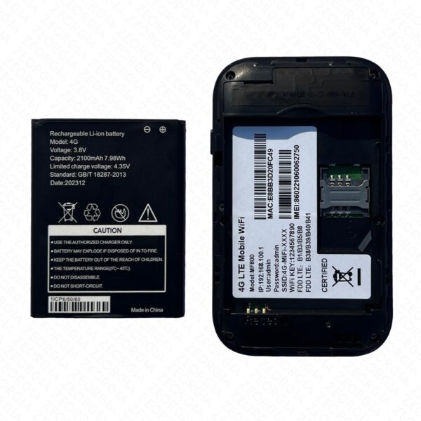4G/5G LTE Wi-Fi Dongle with All SIM Support – Portable Data Card Hotspot up to 150Mbps with Rechargeable Battery - Image 3