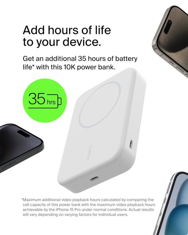 Belkin Qi2 10000 mAh Wireless Power Bank - Image 3