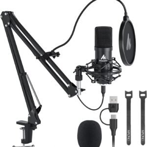 Maono AU-A04 Professional USB Condenser Microphone Kit – Studio-Quality Recording for Streaming, Podcasts, Voice-Over & Home Studio