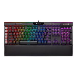 Corsair K95 RGB Platinum Mechanical Gaming Keyboard – Cherry MX Speed Switches, Per-Key RGB Backlighting, USB Wired, Compatible with Desktop, Laptop & Mac