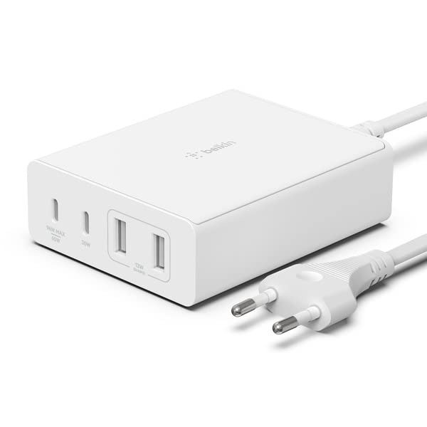 Belkin 108W 4-Port GaN Charger USB-C PD Fast Charge White Belkin 108W 4-Port GaN Charger USB-C PD Fast Charge White