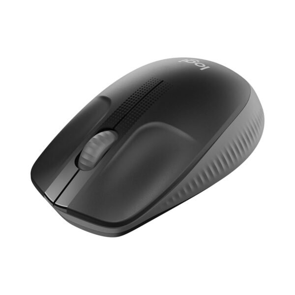 Logitech M190 Wireless Mouse Full Size Ambidextrous Design 18-Month Battery USB Receiver Precise Tracking Black