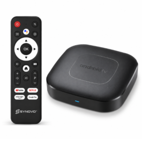 Synovo Q2 Android TV Box 4K Smart TV Box with CP Plus GCMOB Camera App Support WiFi Media Player