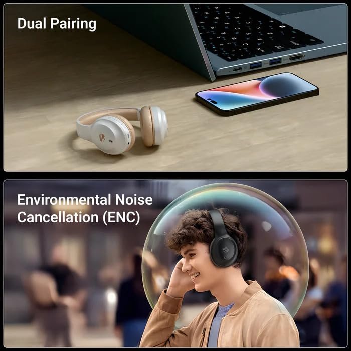 Zebronics Paradise Neo R ENC Wireless Bluetooth Headphones with 50H Playtime - Image 3