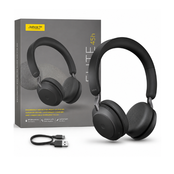 Jabra Elite 45h Wireless Bluetooth On-Ear Headphones with Mic