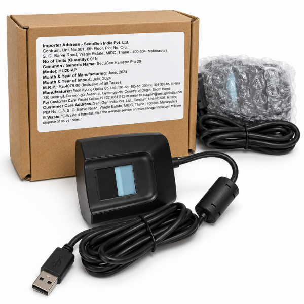 SecuGen Hamster Pro 20 HU20-AL Fingerprint USB Scanner 500 DPI