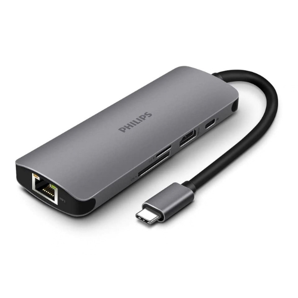 Philips 8-in-1 USB-C Hub 4K HDMI Ethernet 60W PD