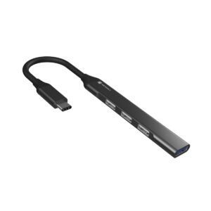 Portronics Mport 31C 4-in-1 USB-C Hub 5Gbps Grey