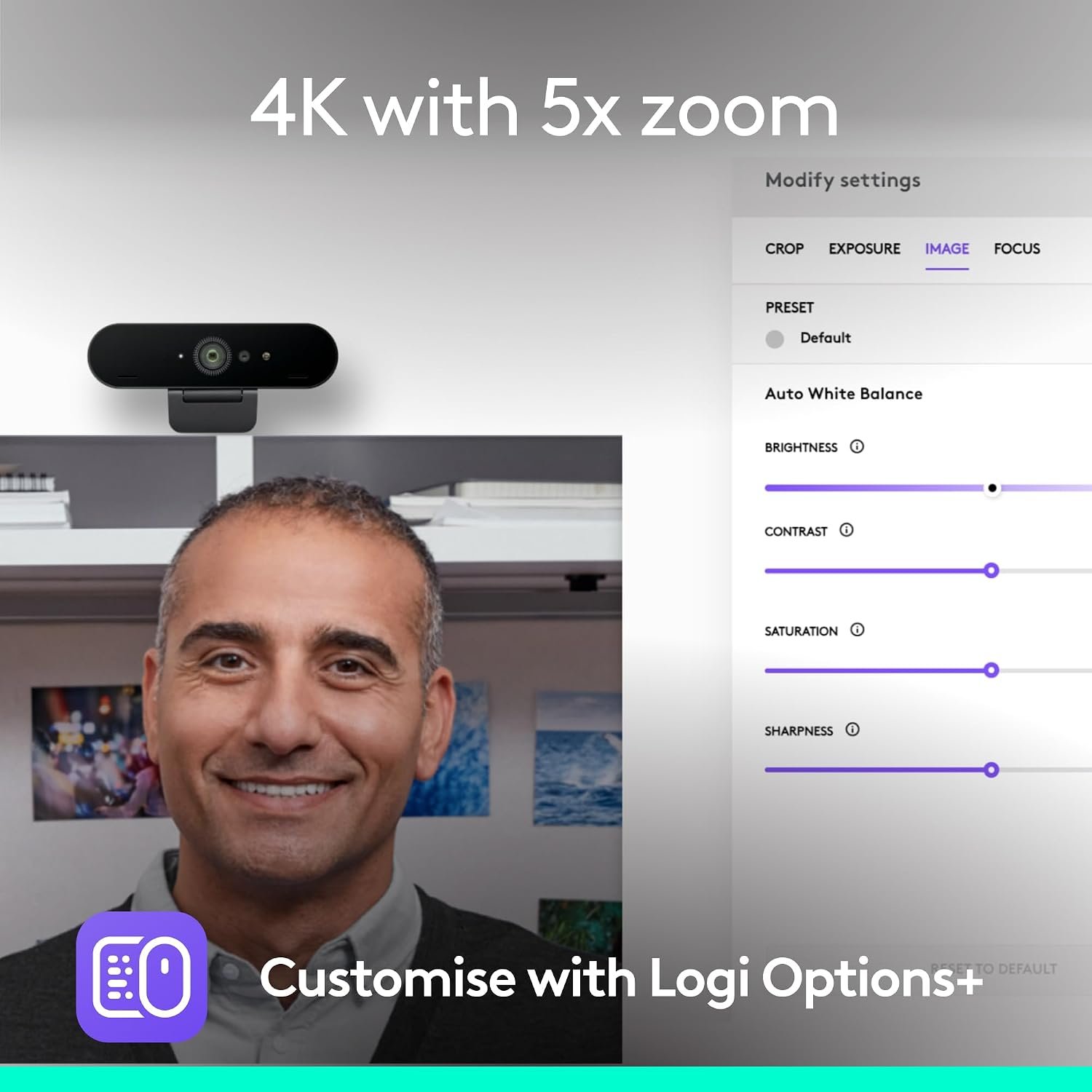 Logitech Brio Stream 4K Webcam PC (Pre-Owned) – Black - Image 5