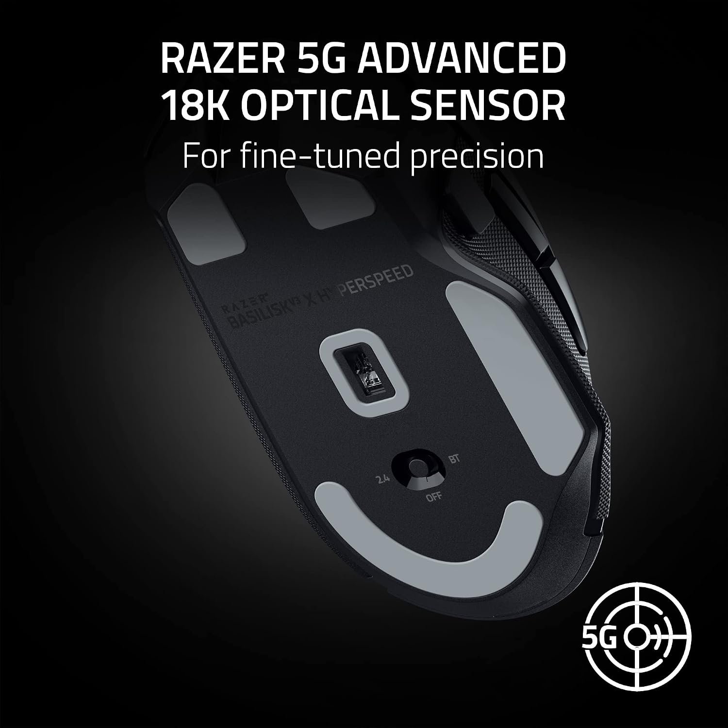 Razer Basilisk V3 X HyperSpeed Wireless Gaming Mouse – Black - Image 3