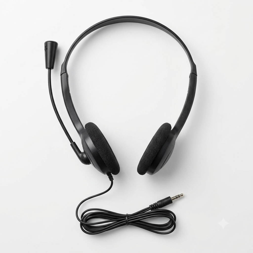 Hmee Ole PC-900 Wired On-Ear Headphones with Mic, Black - Image 4