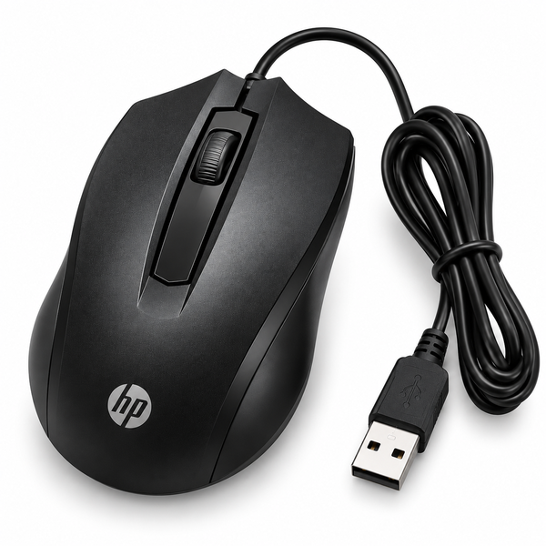 HP 100 USB Wired Mouse for Windows 7, 8, 10, 11 and macOS