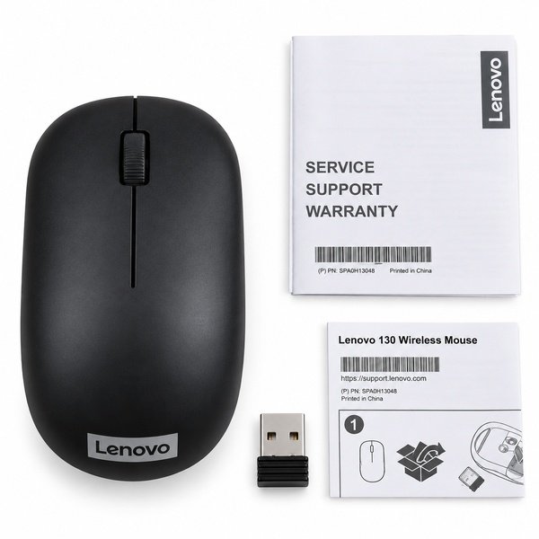 Lenovo 130 Wireless Mouse 2.4GHz with Plug-and-Play Nano USB Receiver - Image 3
