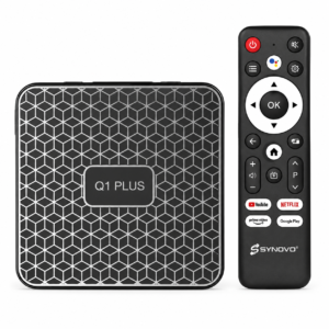 Synovo Q1 Plus Android TV Box 4GB RAM 32GB Storage with Voice Remote