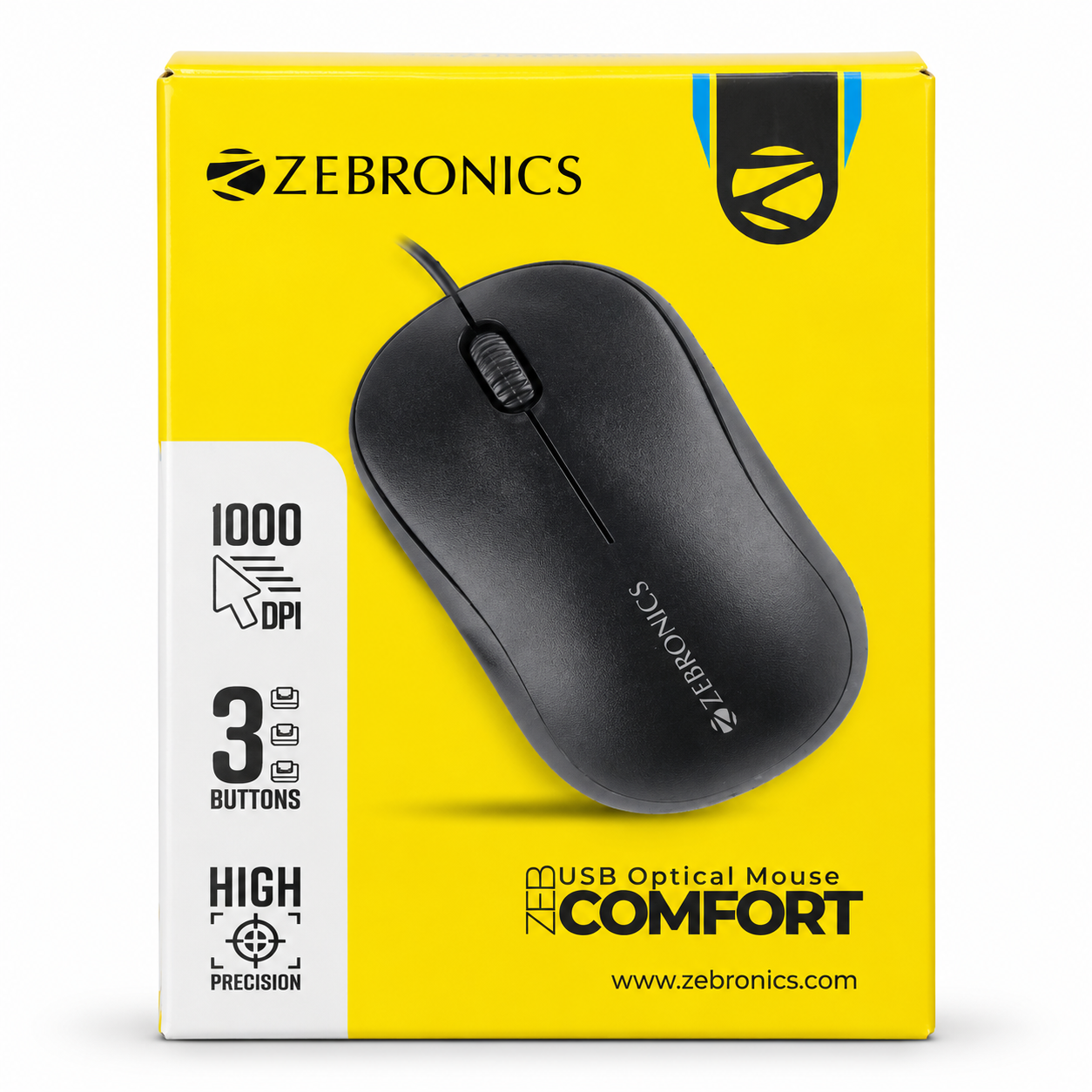 Zebronics Zeb-Comfort Wired USB Mouse for PC and Laptop - Image 4
